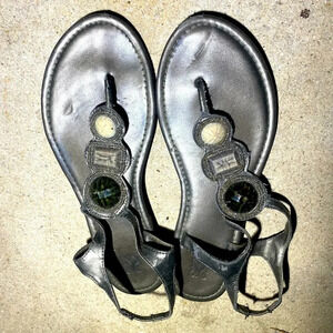 New York & Company green Stoned Sandal​​​​